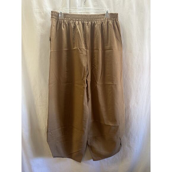 Feiersi Wide-Leg Tan Pants – Size Large - Picture 4 of 6